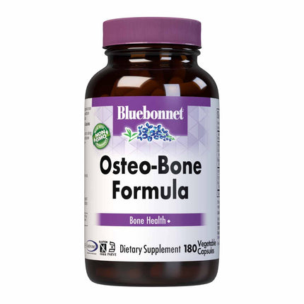 BlueBonnet Osteo-Bone Formula Vegetarian Capsules, 180 Count | Bone Health