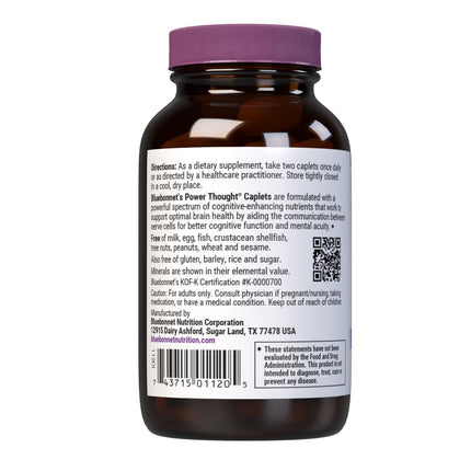 BlueBonnet Power Thought Supplement 60 Count – Cognitive Support