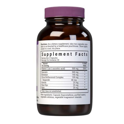 Bluebonnet Nutrition Super Quercetin + Vitamin C - Immune Support, 60 Vegetable Capsules