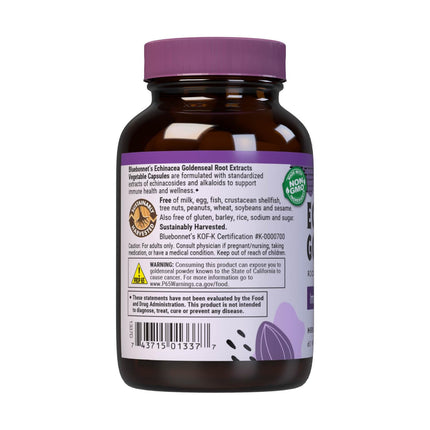 BlueBonnet Echinacea Goldenseal Root Extract Supplement – 60 Count, Vegan Capsules