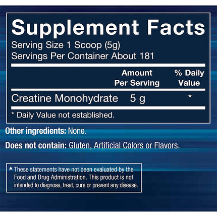BODYTECH 100% Pure Creatine Monohydrate Powder – Micronized, Unflavored, 5g per Serving | 181 Servings