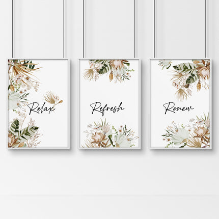 Bathroom pictures | set of 3 wall art