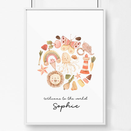 Childrens bedroom decor wall art print