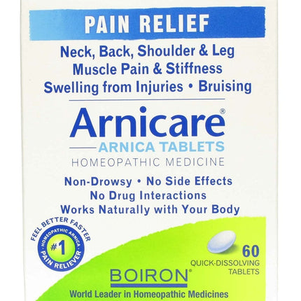 Boiron Arnicare Arnica Tablets 60 ea Pack of 3 | Pain Relief