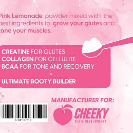 Booty Pump Formula for Women – Pink Lemonade Creatine + BCAAs + Collagen