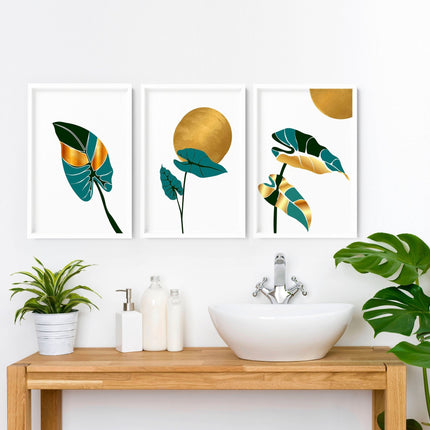 Bathroom decor uk | set of 3 Eclectic Framed wall art