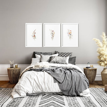 Botanical Framed Prints | Set of 3 wall art prints