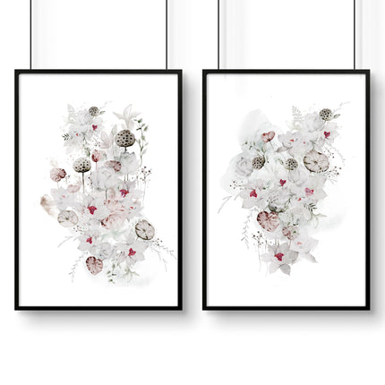 Botanicals art | Set of 2 wall art prints