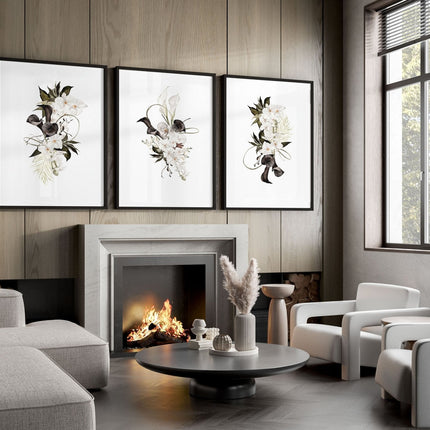 Botanical Print Set | Set of 3 wall art prints