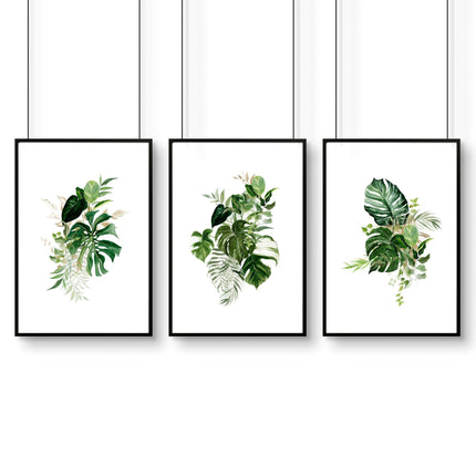 Framed Botanical Prints Set of 3 | Tropical Wall Art