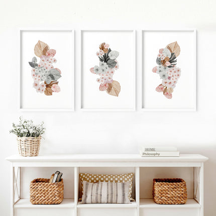 Botanicals artwork | set of 3 wall art prints