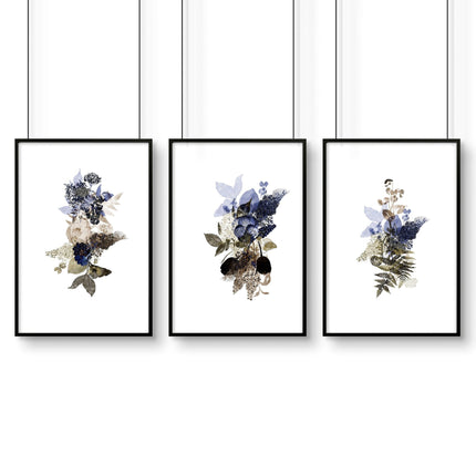 Wall paintings for kitchen | set of 3 Botanical art prints