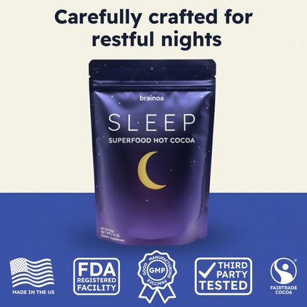 Brainoa Sleep Cocoa for Chocolate Lovers – No Melatonin, No Added Sugar