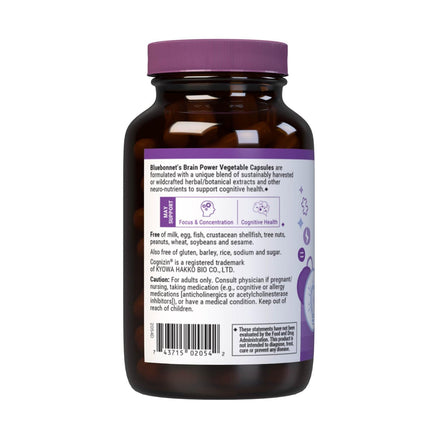 Bluebonnet BrainPower – Whole Food Nootropics for Brain Health
