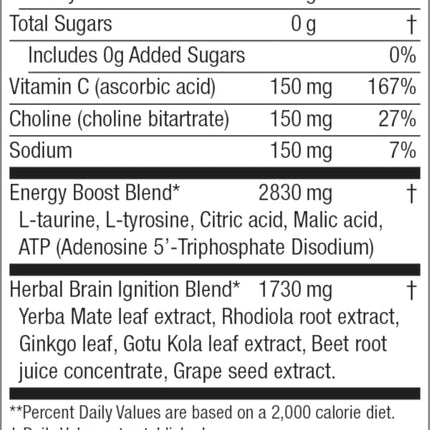 Nature's Sunshine Brain Edge - 24 Stick Packs for Focus & Memory