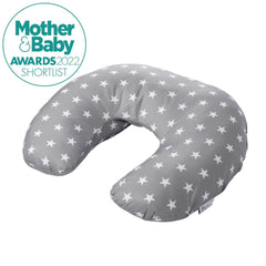 Breast Feeding Maternity Nursing Pillow - Grey with Stars