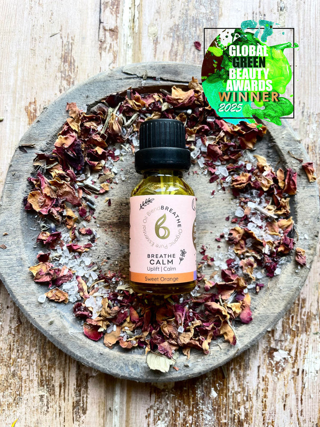 Breathe Calm – Stress Relief & Uplift Blend with Sweet Orange, Lavender & Frankincense