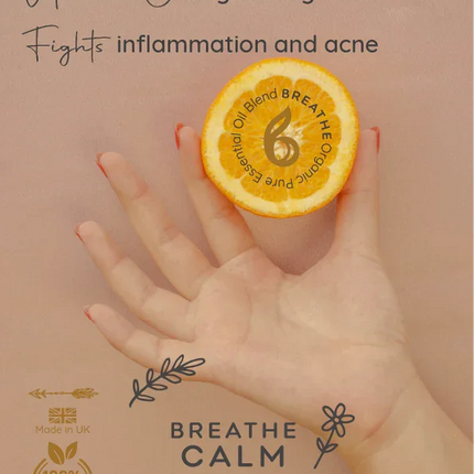 Breathe Calm – Stress Relief & Uplift Blend with Sweet Orange, Lavender & Frankincense