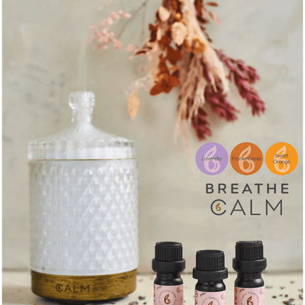 Aroma Diffuser with our Breathe Calm Oil Set - Stress Relief