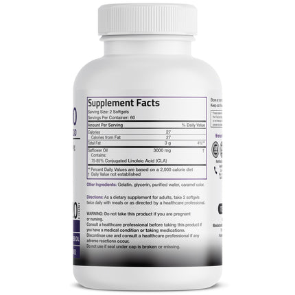 Bronson CLA 3000 Extra High Potency – 2250 mg per Serving, 120 Softgels