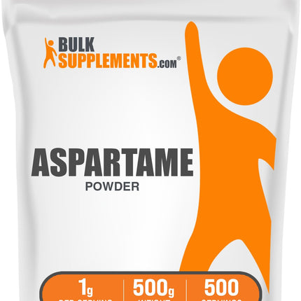 BulkSupplements.com Aspartame Powder - Sugar Substitute, Gluten Free, 500g, 1g Serving