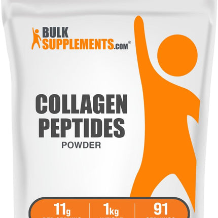 BulkSupplements Collagen Peptides Powder – 1kg (2.2 lbs), Bovine, Hydrolyzed & Gluten Free