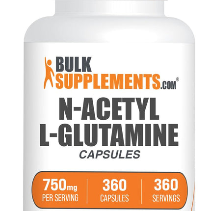 N-Acetyl L-Glutamine Capsules 750mg – Gluten Free (360 ct) | BulkSupplements