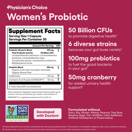 Physician's CHOICE Feminine Power Duo Bundle: Vaginal Probiotic & Womens Probiotic