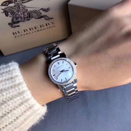 Burberry BU9220 The City Women's 26mm Silver & Diamond Watch