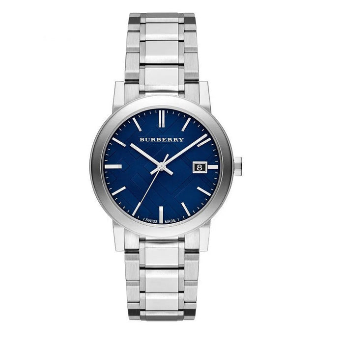 Burberry BU9031 The City Unisex Silver & Blue Watch
