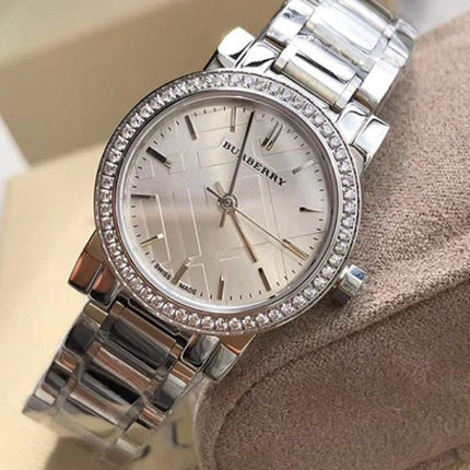 Burberry BU9220 The City Women's 26mm Silver & Diamond Watch