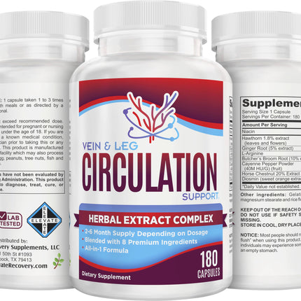 2-Month Vein & Leg Circulation Supplement | 180 Capsules