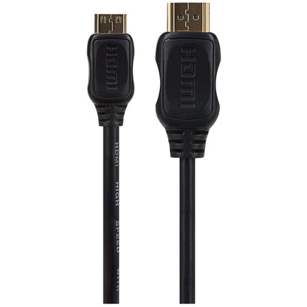 Maplin HDMI to Mini HDMI 4K Ultra HD Cable with Gold Connectors - Black, 1m