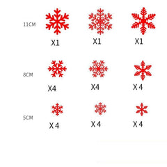 48 Christmas Snowflake Glass Decoration Stickers
