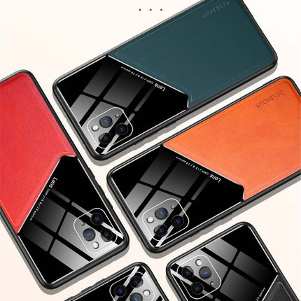 Acrylic + PU Leather Black Case - For iPhone 12 / 12 Pro Case