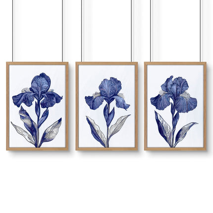 Canvas Pictures For Walls | Set of 3 Botanical Wall art Prints