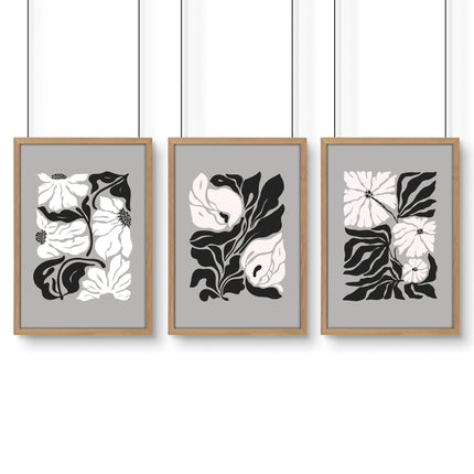 Canvas Prints Wall Decor | Set of 3 Botanical Wall art Prints
