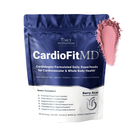 1MD Nutrition CardioFitMD — Vegan Beetroot Powder, High-Fiber Nitric Oxide Support (Keto-Friendly) - 30 Days