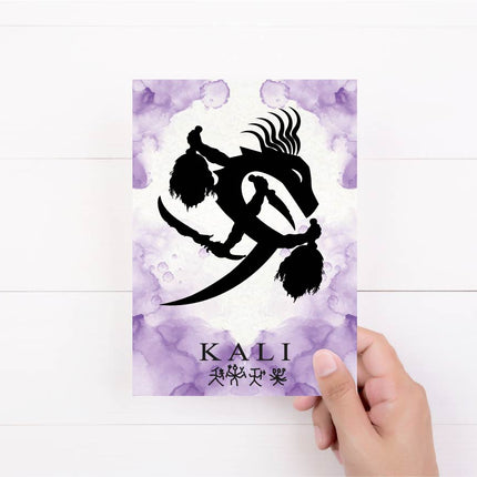 Kali Greeting Card | Kali Symbol | Hindu Goddess | Unusual Birthday Card