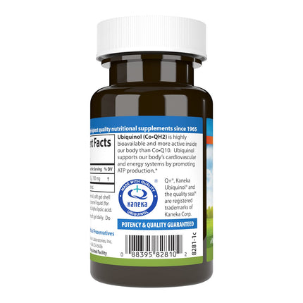 Carlson Co-QH2 Ubiquinol 100 mg | Energy, Heart Health & Antioxidant Support | 60 Softgels