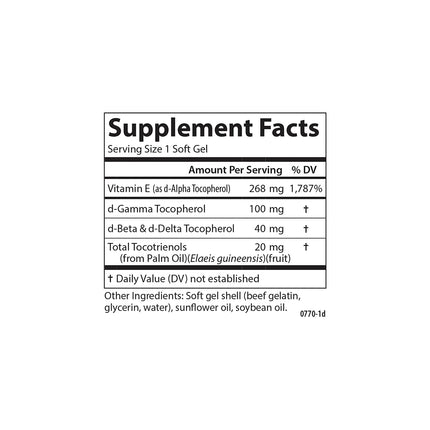 Carlson E-Gems Elite Vitamin E 400 IU | Tocopherols & Tocotrienols