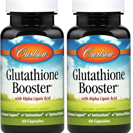 Carlson Glutathione Booster – Alpha Lipoic Acid, Immune Support, Antioxidant, 60 Capsules (Pack of 2)