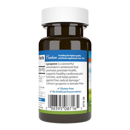 Carlson Lycopene 15 mg – Tomato-Free Prostate Health & Circulation Support (60 Softgels, Pack of 2)