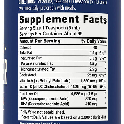 Carlyle Cod Liver Oil Liquid Lemon | 16 oz x3 Bottles | Norwegian, Gluten Free, Non-GMO