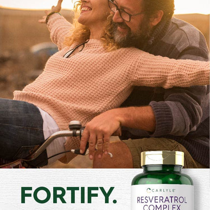 Carlyle Resveratrol 1800mg Supplement – 180 Capsules, Non-GMO & Gluten Free | Pack of 2