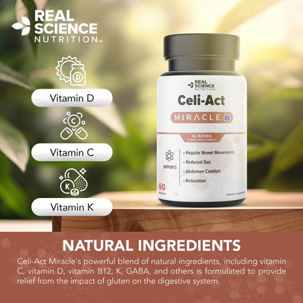 Real Science Nutrition Celi-Act Miracle – Natural Celiac Support & Digestive Health