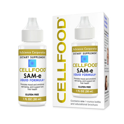 Cellfood SAM-e Liquid Formula+ 1 oz | Joint Support & Liver Health | Gluten Free, Non-GMO | 30-Day Supply