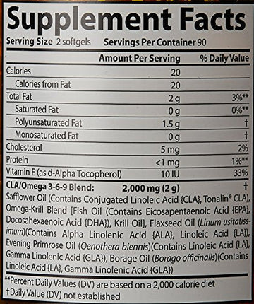 Censor - Fat Loss & Body Toning Supplement with CLA, Omega 3-6-9, 180 Softgels
