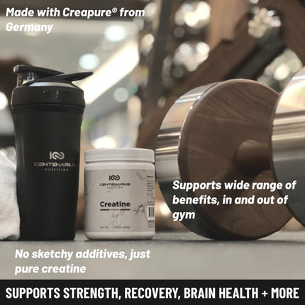 Centenarius Nutrition Creapure® Creatine Monohydrate Powder – Unflavored Micronized for Strength & Endurance