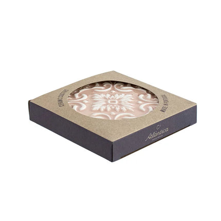 Set of 2 Ceramic Coasters Azulejo | Pink